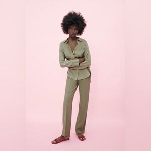 Zara Full Length High Waisted Pants